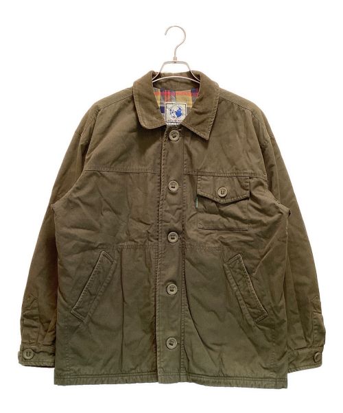 NIGEL CABOURN（ナイジェルケーボン）NIGEL CABOURN (ナイジェルケーボン) 裏地チェック ヴィンテージ ハンティングジャケット　旧タグ　アングローバル期 オリーブ サイズ:03LRGの古着・服飾アイテム