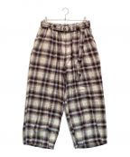 TIGHTBOOTH PRODUCTIONタイトブースプロダクション）の古着「OMBRE HERRINGBONE SLACKS / オンブレ ヘリンボーン スラックス」｜ベージュ