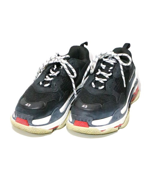 BALENCIAGA（バレンシアガ）BALENCIAGA (バレンシアガ) TRIPLE S TRAINERS ブラック×ホワイト サイズ:28.5 533882 本体のみ 18SSの古着・服飾アイテム