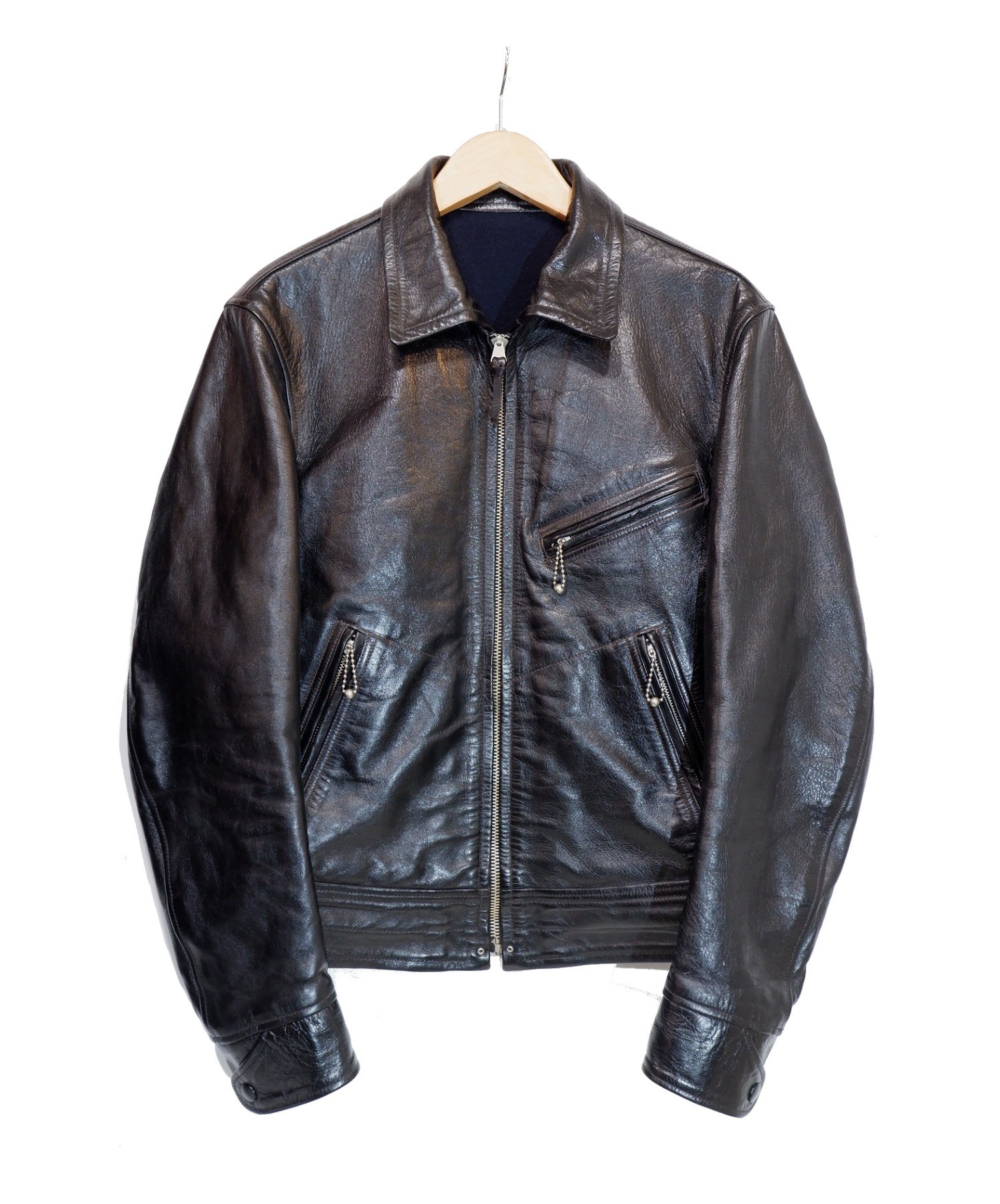 中古 古着通販 Freewheelers フリーホイーラーズ ホースハイド ライダース シングル スポーツジャケット ブラック サイズ 38 Spartan Leather Sportwear Mulholland ブランド 古着通販 トレファク公式 Trefac Fashion