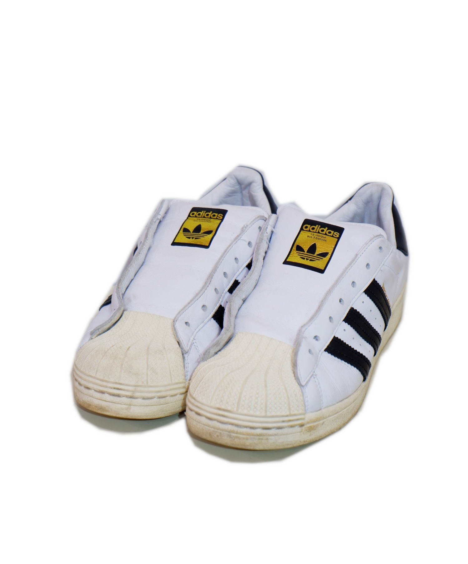 中古 古着通販 Adidas アディダス ローカットスニーカー ホワイト ブラック サイズ 265 Fv3017 Superstar Laceless ブランド 古着通販 トレファク公式 Trefac Fashion