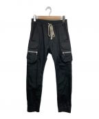 RICK OWENSリックオウエンス）の古着「MASTODON CARGO JOG PANTS」｜ブラック