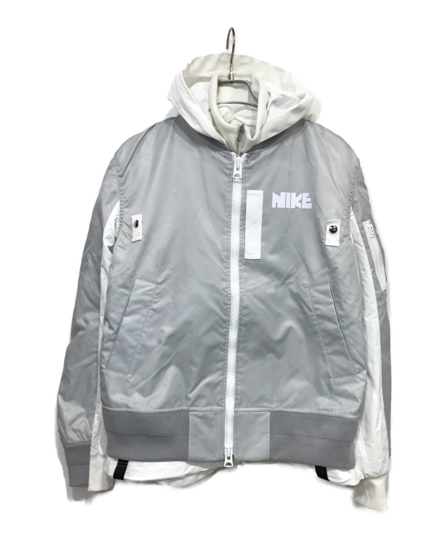 ナイキ sacai ジャケット グレー ホワイト NIKE サカイ-