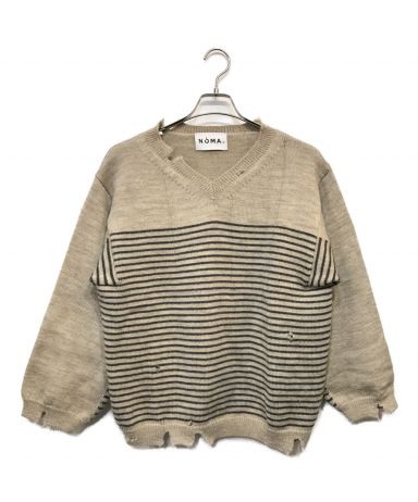 NOMA t.d. / Damage Stripe Sweater | concept-sol.com