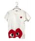 PLAY COMME des GARCONS（プレイ コムデギャルソン）の古着「レッド・ハートプリントTシャツ」｜ホワイト