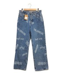 stussy（ステューシー）の古着「WORLDWIDE BIG OL' JEANS デニムパンツ」｜ブルー（STONE WASH)