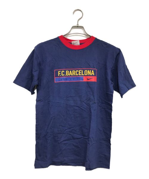 NIKE（ナイキ）NIKE (ナイキ) FC BARCELONA プリントTシャツ ネイビー サイズ:SIZE XLの古着・服飾アイテム