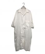 Y's BORN PRODUCTワイズ）の古着「COTTON THIN TWILL FRONT POCKET SHIRT DRESS」｜ホワイト