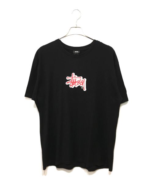 stussy（ステューシー）stussy (ステューシー) ロゴプリントTシャツ ブラック サイズ:Lの古着・服飾アイテム