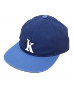 KITHキス）の古着「SERIF K SNAPBACK　キャップ」｜ネイビー