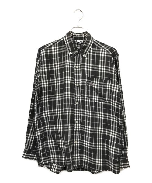 stussy（ステューシー）stussy (ステューシー) USA製 オールドチェックシャツ ブラック サイズ:Lの古着・服飾アイテム