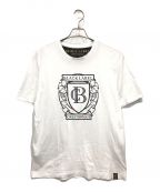BLACK LABEL CRESTBRIDGEブラックレーベル クレストブリッジ）の古着「エンブレムプリントTシャツ」｜ホワイト
