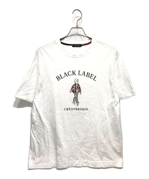 BLACK LABEL CRESTBRIDGE（ブラックレーベル クレストブリッジ）BLACK LABEL CRESTBRIDGE (ブラックレーベル クレストブリッジ) オーガニックコットングラフィックTシャツ ホワイト サイズ:Lの古着・服飾アイテム