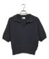 apartment Three（アパートメントスリー）の古着「Cotton-Blend Knitted Polo Shirt」｜ブラック