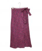 MACPHEEマカフィー）の古着「ジオメトリックバティックプリント Aラインスカート」｜ピンク