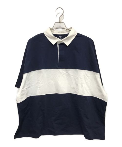 is-ness（イズネス）is-ness (イズネス) 1LDK (ワンエルディーケー) annex RUGBY SHIRT ネイビー サイズ:Fの古着・服飾アイテム