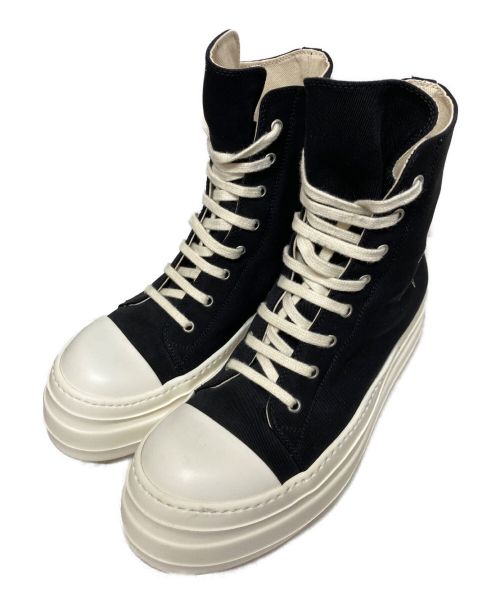 DRKSHDW（ダークシャドウ）DRKSHDW (ダークシャドウ) DOUBLE BUMPER SNEAKERS サイドジップ ハイカットスニーカー ブラック×ホワイト サイズ:41の古着・服飾アイテム