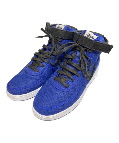 NIKE（ナイキ）NIKE (ナイキ) stussy (ステューシー) Vandal High Stussy Deep Royal Blue ハイカットスニーカー ネイビー×ブラック サイズ:27.5cmの古着・服飾アイテム