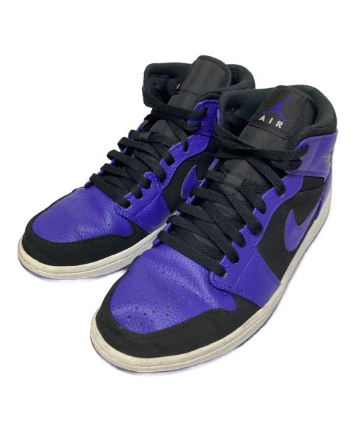 NIKE（ナイキ）NIKE (ナイキ) AirJordan 1 Mid ハイカットスニーカー パープル×ブラック サイズ:27.5cmの古着・服飾アイテム