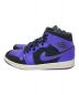 NIKE (ナイキ) AirJordan 1 Mid ハイカットスニーカー パープル×ブラック サイズ:27.5cm：9800円