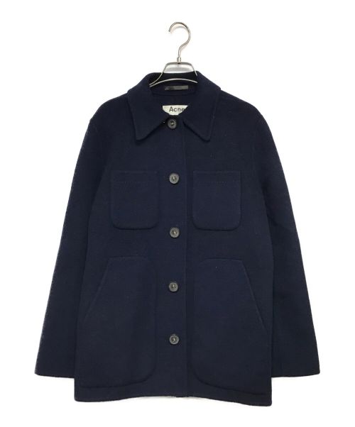 Acne studios（アクネ ストゥディオス）Acne studios (アクネストゥディオス) Wool Car Coat ウールカーコート ネイビー サイズ:32の古着・服飾アイテム