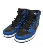 NIKEナイキ）の古着「Air Jordan 1 Retro High OG ハイカットスニーカー」｜ブラック×ブルー(