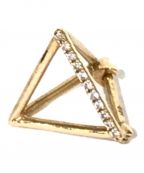 shiharaシハラ）の古着「Diamond Triangle Pierce 10 トライアングル ピアス」｜ゴールド