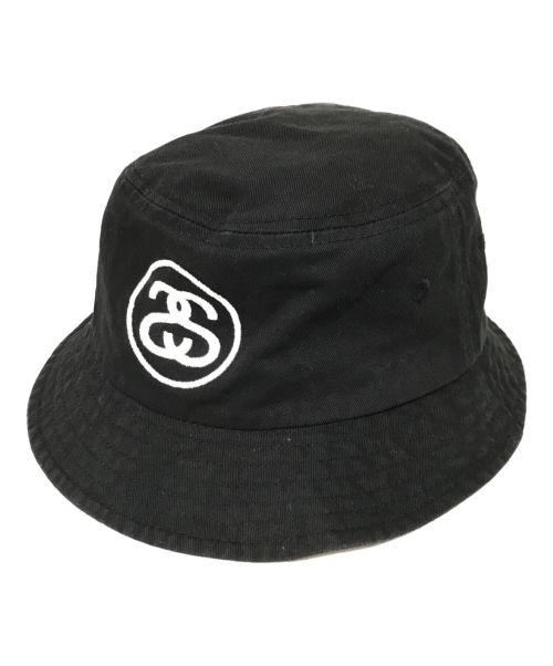 stussy（ステューシー）stussy (ステューシー) SS LINK BUCKET HAT バケットハット ブラック サイズ:S/M P/Mの古着・服飾アイテム