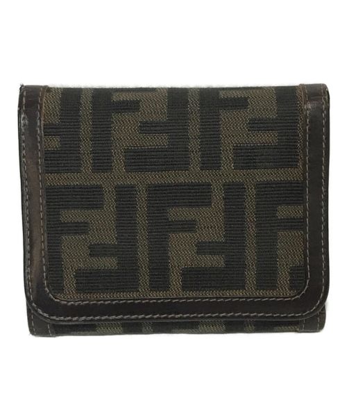 FENDI（フェンディ）FENDI (フェンディ) ズッカ3つ折り財布 ブラウンの古着・服飾アイテム