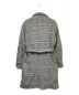 SON OF THE CHEESE (（サノバチーズ）) check gown coat チェスターコート ホワイト×ブラック サイズ:M：6000円