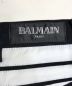 中古・古着 BALMAIN (バルマン) コットン バイカーパンツ ブラック×ホワイト サイズ:W28：5800円