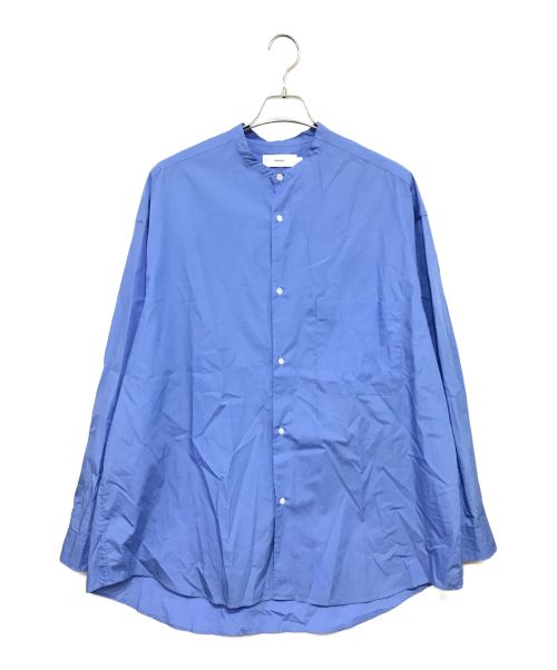 Graphpaper（グラフペーパー）Graphpaper (グラフペーパー) BROAD OVERSIZED L/S BAND COLLAR SHIRT スカイブルー サイズ:Ｆの古着・服飾アイテム