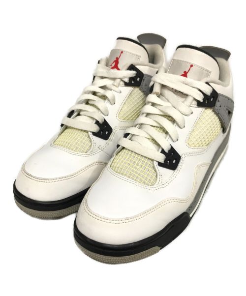 NIKE（ナイキ）NIKE (ナイキ) GIRLS AIR JORDAN 4 RETRO OG BG スニーカー ホワイト サイズ:24.5の古着・服飾アイテム