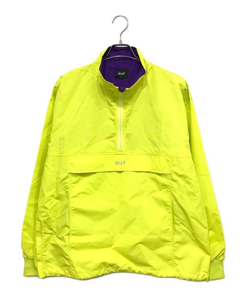 HUF（ハフ）HUF (ハフ) STANDARD ANORAK アノラックパーカー イエロー×パープル サイズ:XLの古着・服飾アイテム