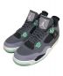 NIKE（ナイキ）の古着「AIR JORDAN 4 RETRO GREEN GLOW ハイカットスニーカー」｜グレー×グリーン