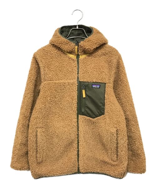 Patagonia（パタゴニア）Patagonia (パタゴニア) キッズ・リバーシブル・レディ・フレディ・フーディ BSNG(カーキ×ブラウン) サイズ:記載なしの古着・服飾アイテム