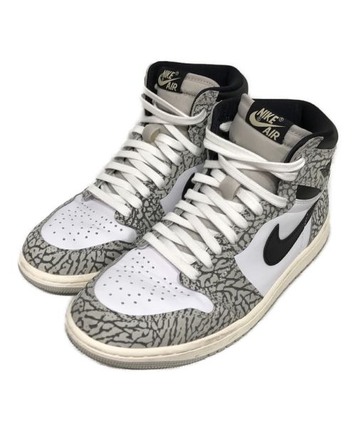 NIKE（ナイキ）NIKE (ナイキ) Air Jordan 1 Retro High OG ハイカットスニーカー ホワイト×グレー サイズ:25.5cmの古着・服飾アイテム