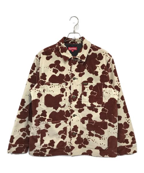 SUPREME（シュプリーム）SUPREME (シュプリーム) Velvet Chore Coat ベルベット チョア コート アイボリー×ブラウン サイズ:Mの古着・服飾アイテム