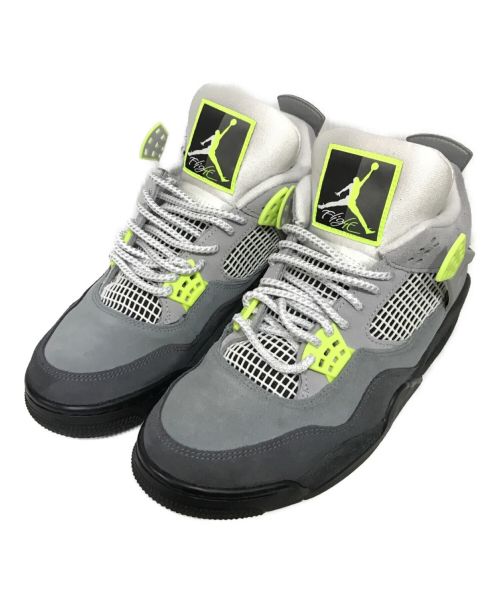 NIKE（ナイキ）NIKE (ナイキ) AIR JORDAN 4 RETRO SE ハイカットスニーカー グレー×イエロー サイズ:26cmの古着・服飾アイテム