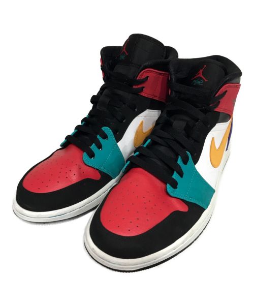 NIKE（ナイキ）NIKE (ナイキ) AIR JORDAN 1 MID ハイカットスニーカー White/University Red サイズ:28の古着・服飾アイテム