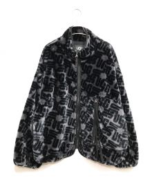 UGG（アグ）の古着「Marlene Sherpa Jacket Monogram フリースジャケット」｜グレー