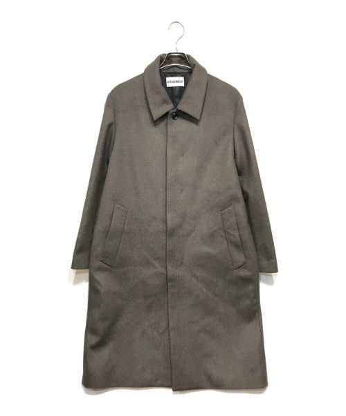 ATTACHMENT（アタッチメント）ATTACHMENT (アタッチメント) WOOL CASHMERE BALMACAAN COAT/ウールカシミヤバルマカーンコート グレー サイズ:2の古着・服飾アイテム