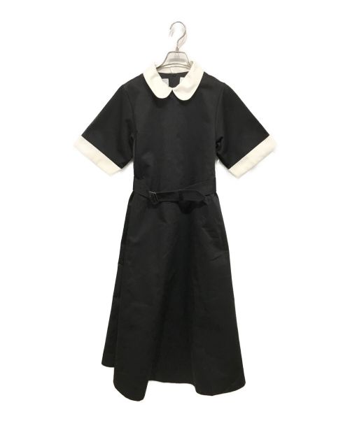 foufou（フーフー）foufou (フーフー) round collar bicolor one piece ブラック サイズ:1の古着・服飾アイテム