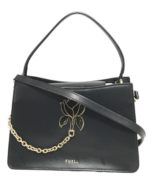 FURLA（フルラ）FURLA (フルラ) 2WAY ハンドバッグ ブラックの古着・服飾アイテム