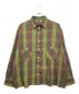 SAINT MICHAEL（セントマイケル）の古着「DT FRNNL SHIRT CHECK 長袖シャツ ヴィンテージ加工 フランネルチェックシャツ」｜グリーン×レッド