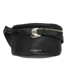 ALEXANDER WANG（アレキサンダーワン）の古着「Calfskin Chain Belt Bag Black ウエストバッグ」｜ブラック