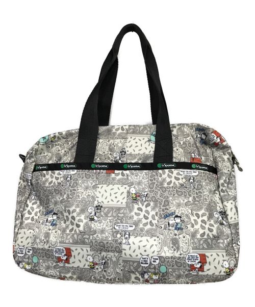 LeSportsac（レスポートサック）LeSportsac (レスポートサック) PEANUTS (ピーナッツ) 70周年記念ボストンバッグ グレーの古着・服飾アイテム