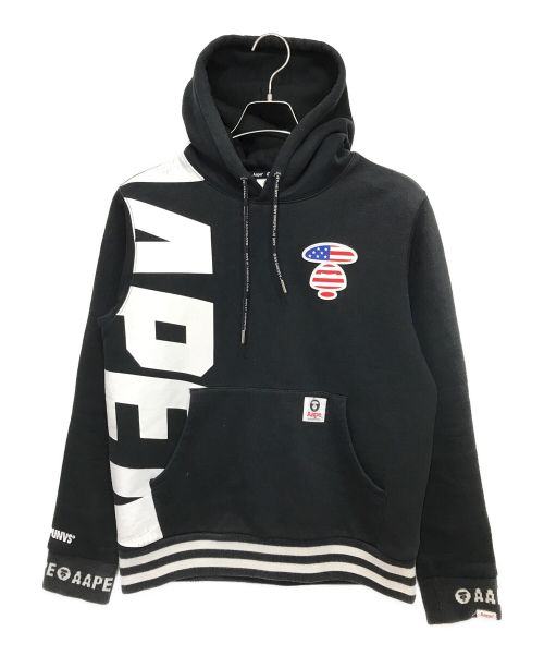 Aape BY A BATHING APE（エーエイプ バイ アベイシングエイプ）Aape BY A BATHING APE (エーエイプ バイ アベイシングエイプ) プリントパーカー ブラック サイズ:Mの古着・服飾アイテム