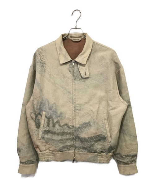 YOKE（ヨーク）YOKE (ヨーク) JACQUARD LOOSED ZIP BLOUSON ジップアップブルゾン ベージュ サイズ:2の古着・服飾アイテム