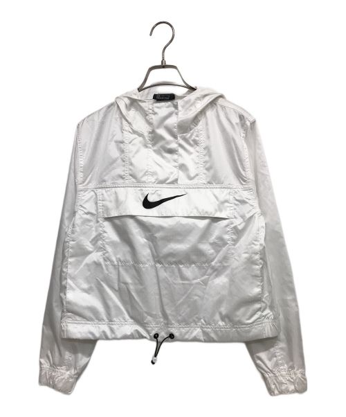 NIKE（ナイキ）NIKE (ナイキ) バックレオパードロゴ ショートアノラックパーカー ホワイト サイズ:Sの古着・服飾アイテム